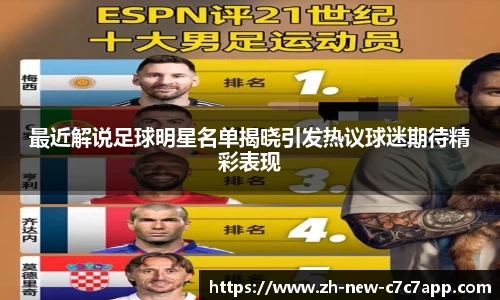 最近解说足球明星名单揭晓引发热议球迷期待精彩表现